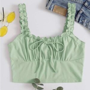 SHEIN Mint Green Crop Top
